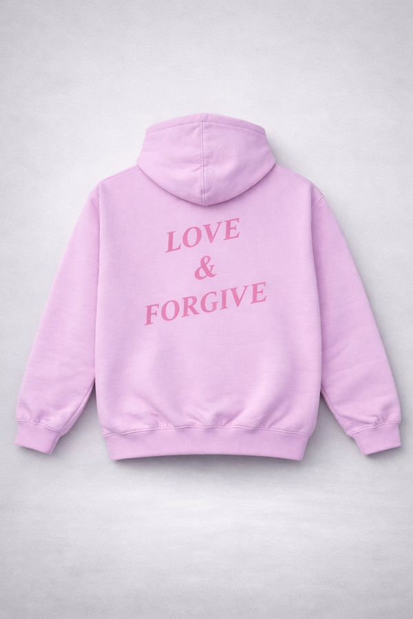 Love & Forgive Hoodie Pink
