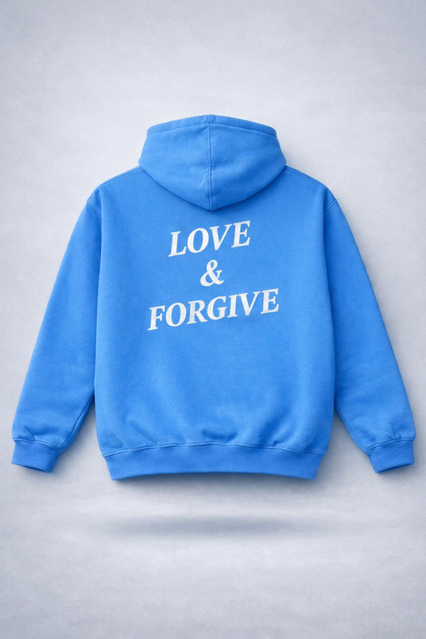 Love & Forgive Hoodie Blue