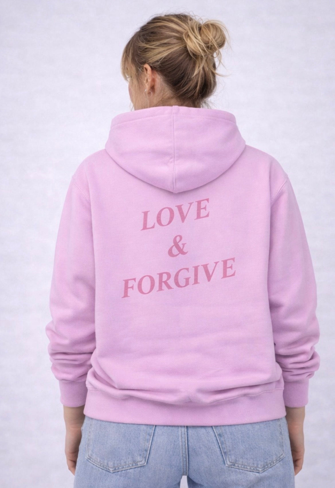 Love & Forgive Hoodie Pink