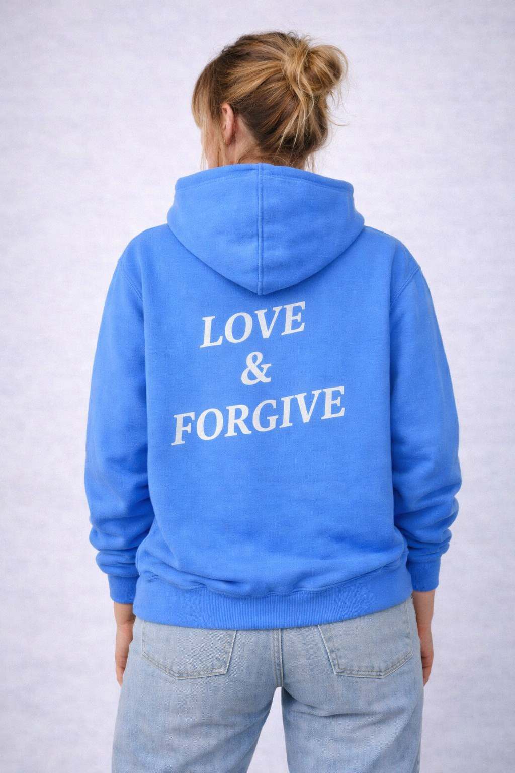 Love & Forgive Hoodie Blue